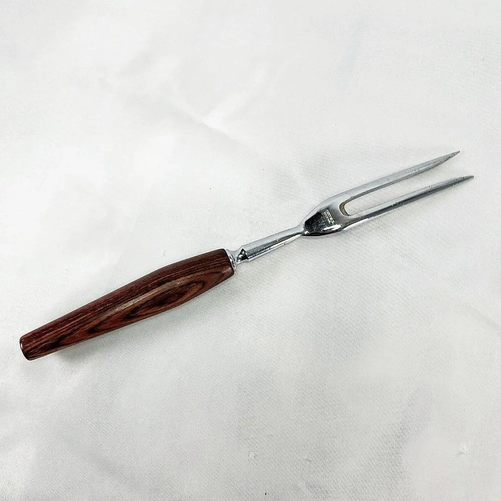 Mid Century Mode Danish Sheffield England Teak Wood Handled 3-Piece Set‎